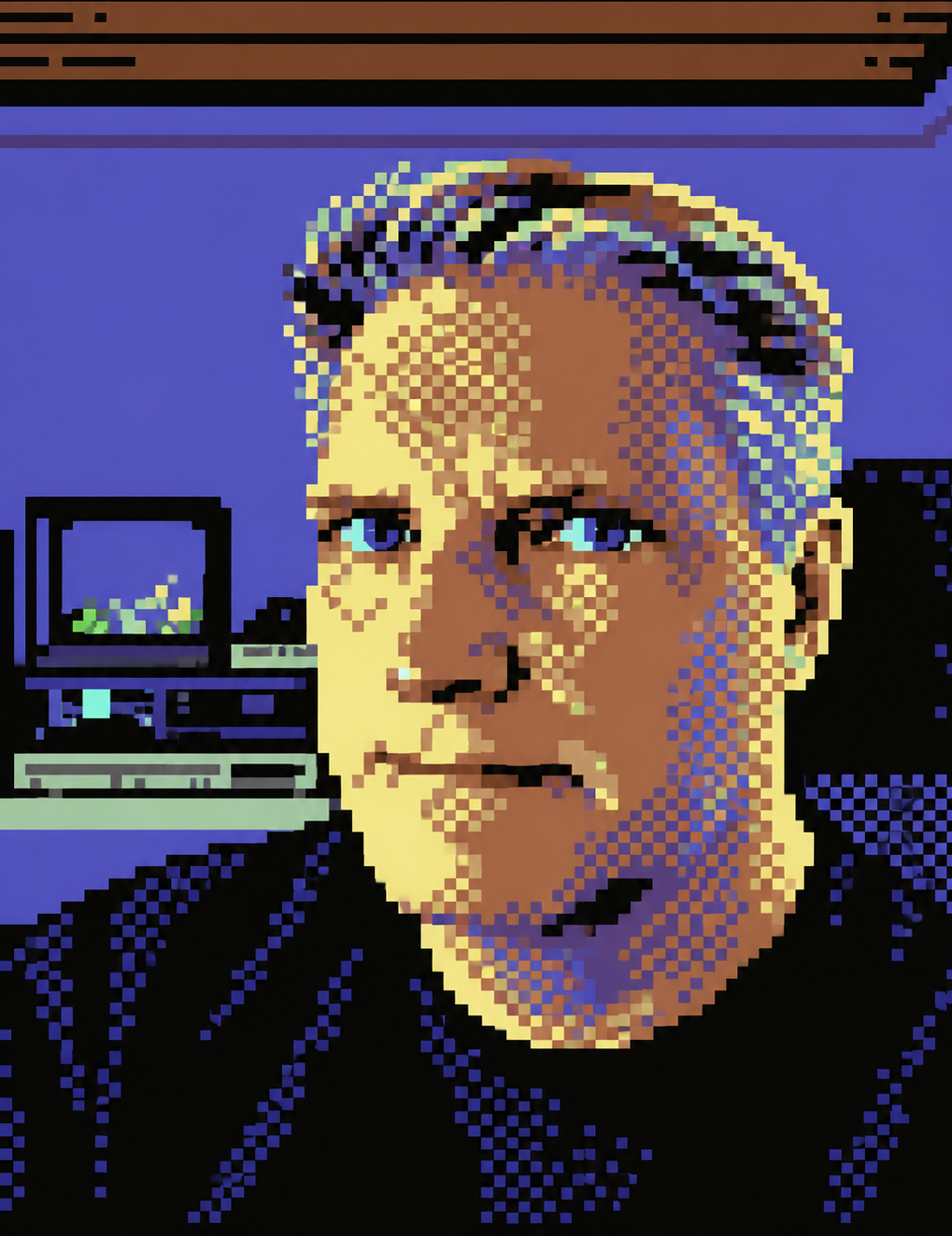 Pixel portrait of Heikki Mastokangas
